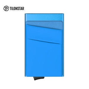 TILONSTAR TVC104 Custom Logo Front Pocket Design Protect Credit Pop up Card Case Aluminum RFID Card Holder for Business - Product Image 2