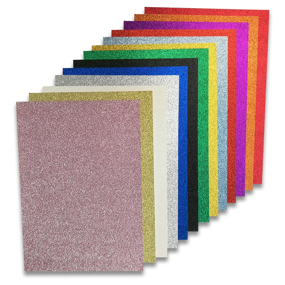 Factory Custom Crafts Glitter Cardstock Paper Crafting Assorted Glitter Paper For DIY Party Decoration