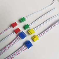 Cable Plano con Aislamiento de Nailon, Conector Macho-Hembra JST XH de 2.54mm, Rayas Rojo-Blanco, para Uso Electrónico