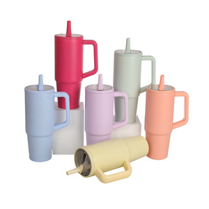 Simple 30oz <b>Double</b>-<b>walled</b> Insulated Tumbler Leak-proof Foldable Spout With Handle Travel <b>Mug</b> - Product Image 2