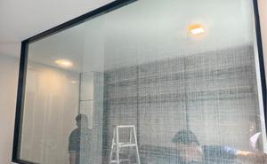 Película de vidrio para ventana de PVC de lino <span class=keywords><strong>Sensai</strong></span> de 60 ', película comercial para construcción, película de tela/Washi con acabados de vidrio de 2 pulgadas - Product Image 3