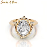 Bague manchette ajustable en argent massif 925, motif branche classique, pierre centrale ronde, service de commande personnalisée pour femmes