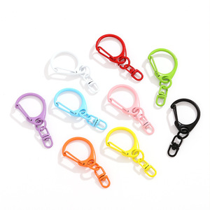 Porte-clés en alliage de zinc NANTONG avec anneau en D, peinture au four, accessoires de bijoux DIY faits à la main - Product Image 5