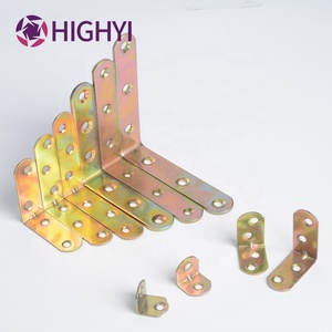 HIGHYI support d'angle à angle droit en forme de L connecteur de matériel de meubles supports d'angle en fer pour <span class=keywords><strong>le</strong></span> bois - Product Image 1