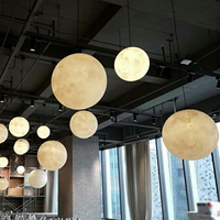 Globe Lamp décoration de restaurant suspension lune lustre luminaire boules célestes lampe style lumière décorative