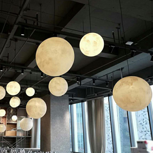 Lampada a globo decorazione ristorante lampada a sospensione lampadario luna lampada a sfere celesti lampada decorativa in stile luce