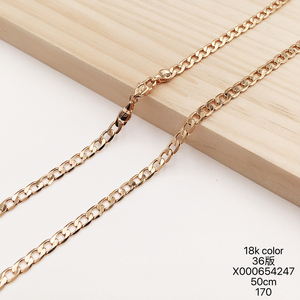 Gioielli Xuping Collane a <span class=keywords><strong>Catena</strong></span> da <span class=keywords><strong>Uomo</strong></span> Placcate Oro Stile Hip Hop alla Moda con Maglia Spessa Popcorn, Corda, Veneziana, Serpente, Cavo, Cubana e Spiga - Product Image 3