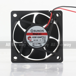 Sunon 5V 24V 48V DC12V 1,7 W AC EC 6025 60X60X25MM 6CM Suspensión magnética Inversor de chasis silencioso 2 cables <span class=keywords><strong>KDE1206PTV1</strong></span> Ventilador de refrigeración - Product Image 4