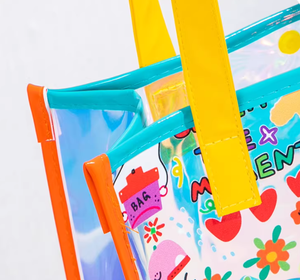 Sac fourre-tout personnalisé haut de gamme pour femme, imprimé motif dessin animé, sac à main imperméable et durable pour voyage et plage - Product Image 2