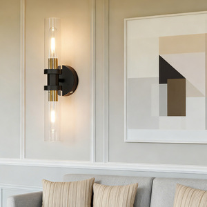 Modern <b>Wall</b> Lamp Black Glass E27 <b>LED</b> Bulb Switch Control For Bathroom Bedroom Living Room Corridor <b>Mirror</b> - Product Image 3