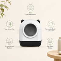 Bac à litière intelligent 80L pour chat, pack compact 380 unités, logistique optimisée, expédition rapide, vente en gros OEM, directement de l'usine, prêt pour l'e-commerce