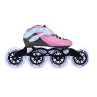 Patins à roulettes à roulettes lumineuses en gros d'usine, chaussures de patinage de vitesse en ligne, coque en fibre de carbone, roulements ABEC-7, vente chaude