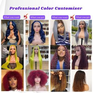 Produits de beauté pour femmes pré-plumé délié 13x4 HD Transparent Lace Front Curl perruques, perruque de cheveux humains brésiliens de couleur châtaigne - Product Image 6