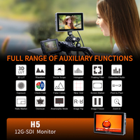 Moniteur d'appareil photo FEELWORLD H5 avec écran tactile 5,5 pouces 1200 nit, entrées 12G-SDI et 2.0, outil de réalisation de films avec remise sur les achats en gros