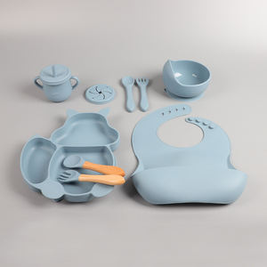 Eversoul OEM ODM Service Lot de <span class=keywords><strong>9</strong></span> couverts en silicone de qualité alimentaire en forme d'écureuil, assiette à manger pour enfants, ensemble d'alimentation en silicone pour <span class=keywords><strong>bébé</strong></span> - Product Image 6