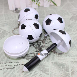 Vente en gros mignon mini stylo à bille pliant en forme de football avec porte-clés design créatif en plastique - Product Image 5