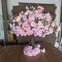 Produsen Grosir Pohon Bunga Sakura Buatan Berkualitas Tinggi, Pohon Harapan Dekoratif Besar untuk Pajangan Meja