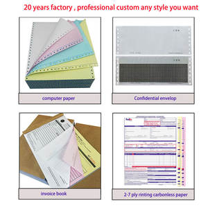 Conception gratuite NCR formulaire de facture papier reçu Papel autocopiant pour le fret bordereaux d'emballage manifeste de cargaison journaux de camionnage factures de voies aériennes - Product Image 6