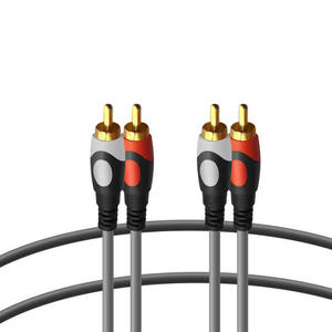 Qiulink 공장 금도금 비차폐 <span class=keywords><strong>2RCA</strong></span> 남성-남성 스테레오 오디오 케이블 PVC 재킷 TV DVD 플레이어 <span class=keywords><strong>CD</strong></span>용 - Product Image 5