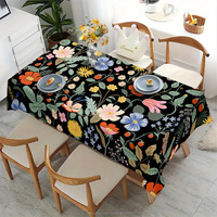 Nappes Rectangle, Nappe de Printemps Rectangle Couvertures de Table Lavables pour Intérieur Extérieur Table à Manger Décorations de Fête à la Maison