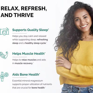 Cápsulas de Glicinato de Magnesio de Grado Alimenticio Station 120 con Vitamina E y Extracto de Aloe Vera para Adultos, Apoyo para el Sueño - Product Image 3