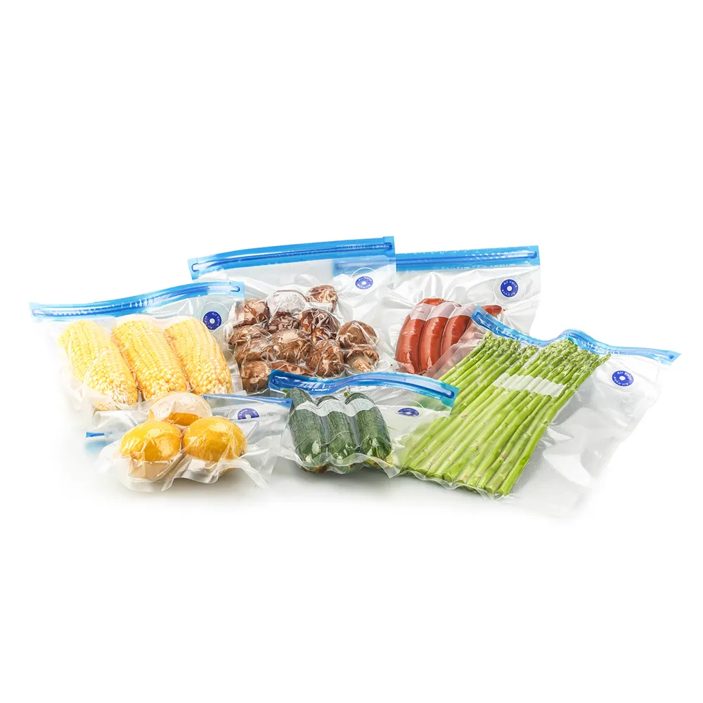 Wholesale Manufacturer Multilayer with Zipper Embossed Airtight Food Storage Sous Vide Vacuum Sealer Bag