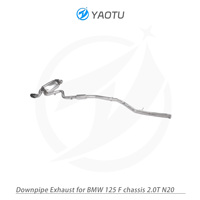 YT untuk BMW 1 seri 2.0T sistem knalpot baja tahan karat Catback dengan performa aliran tinggi bagian pipa putar otomatis