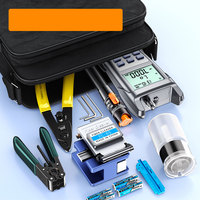 Kit d'outils professionnels 10-en-1 pour fibre optique avec puissancemètre, localisateur de défauts 10mW, cisaille FC-6S et mallette de transport