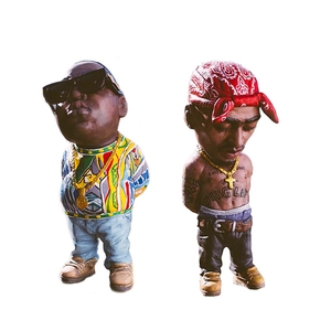 Figurines de rappeurs hip-hop Demeng Bobble Head, ensemble de collection, échelle 1:18, statues en résine/PVC, décorations de bureau - Product Image 4