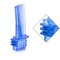 Prototypé de pales de turbine en résine imprimées en 3D SLA, transparent, pour dynamique des fluides, test de R&D aérospatiale, personnalisation OEM