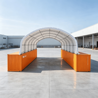 Abri dôme en acier galvanisé à double treillis sur mesure 30x40 pieds, auvent extérieur haut de gamme pour stationnement de voitures et stockage de véhicules