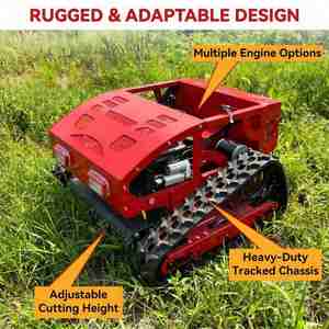 Tagliaerba a Controllo Remoto Senza Fili, Tagliaerba Cingolato a 4 Tempi, Distanza di Controllo 200M, Potenza Motore 7.5Hp 9Hp RCT550 - Product Image 1
