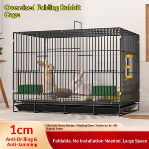 Jaula de Alambre Espaciosa para <span class=keywords><strong>Conejos</strong></span>, Conejillos de Indias y Chinchillas; Jaula Extra Grande para Uso Doméstico con Baño Completo; Jaula Interior/Exterior - Product Image 5