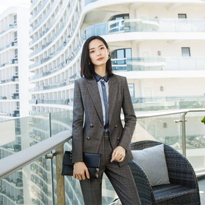 Tailleur-pantalon classique à manches longues pour femmes professionnelles <span class=keywords><strong>Entretien</strong></span> pour vendre des vêtements de travail formels Costumes pour femmes - Product Image 4