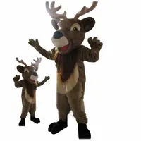 חג המולד איילים Cartoon קמע תלבושות בעלי החיים קריקטורה אופי חג המולד מצעד חליפות צבי ג 'ירפה קוספליי תלבושות