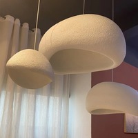 Décor à la maison Loft Suspension Luminaire Bar Suspension Lampe Nordique Wabi Sabi E27 Led Lustre Salle À Manger Led Pendentif Lumières
