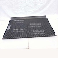 Grille de haut-parleur personnalisée, grille de haut-parleur en acier inoxydable, écran métallique perforé, écran de haut-parleur en PVC, filet de haut-parleur noir, écran en maille métallique