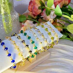 Pulseras de Cuentas de Cristal Coloridas, Conjunto de Joyería para Mujer, Brazaletes de Moda Brillantes, Cadena de Lujo, Joyería de Alta Gama, Precio Bajo al por Mayor - Product Image 2