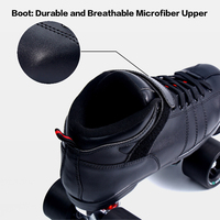 Patins à roulettes Quad Speed Skates Roller Derby professionnels, chaussures à roulettes à 4 roues pour adultes, pour l'extérieur et l'intérieur