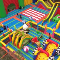 Parcours d'obstacles gonflable commercial pour adultes : Jeux gonflables géants pour aire de jeux, défis et châteaux gonflables