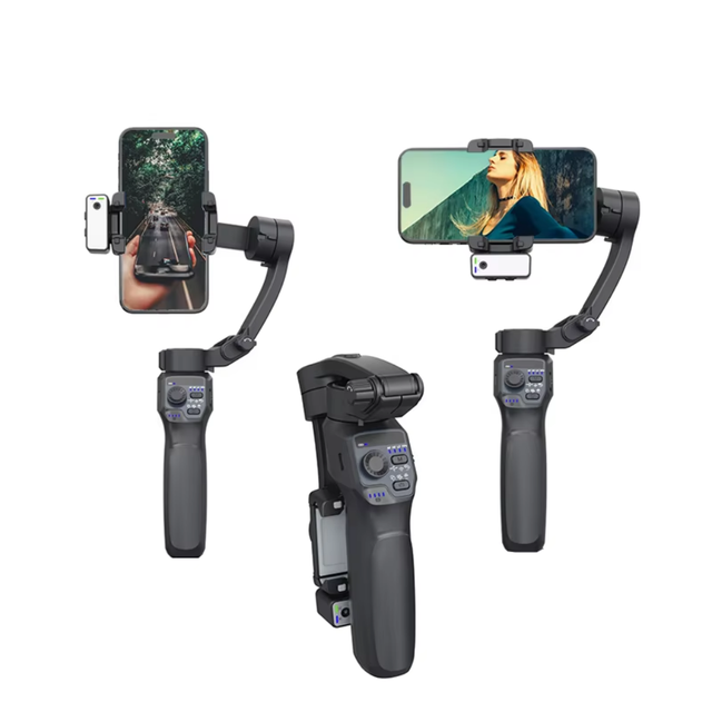 F11 Portable 3-Axis Gimbal Stabilizer Foldable Handheld with AI Tracking and Ultra Wide Angle Lenses