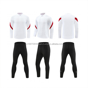 เสื้อฟุตบอลแขนยาวแบบซิปครึ่งตัว พิมพ์ลาย ระบายอากาศ ป้องกันรังสียูวี แห้งเร็ว ชุดเซ็ตสำหรับฝึกซ้อม ยูนิเซ็กซ์ เหมาะสำหรับวิ่งออกกำลังกายกลางแจ้ง - Product Image 6