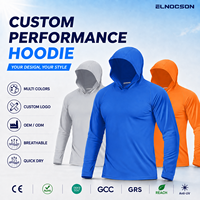 Haut de performance personnalisé à manches longues avec capuche anti-UV pour adultes et enfants, vêtements de pêche, chemises de pêche sublimées avec capuche pour hommes et femmes