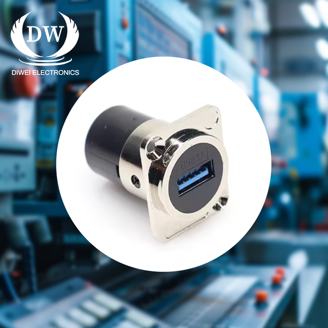 D-Type Panel Mount USB 2.0 3.0 RJ45 TYPE C Female Feedthrough Bulkhead Transfer Connector for Panel Mount