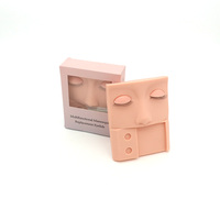 Mannequin d'entraînement en silicone avec yeux amovibles Modèle de tête d'entraînement pour extension de cils Outil de tête de mannequin