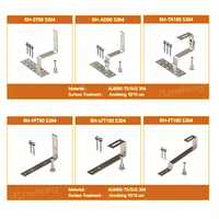 Kit Pengait Genteng Surya yang Dapat Disesuaikan dan Sudah Terpasang, Braket Pemasangan Atap Aluminium AL6005-T5 untuk Proyek PV Hunian