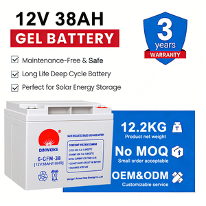 Batterie solaire AGM à décharge profonde au plomb-acide 12V 38Ah 120Ah 150Ah rechargeable sans entretien pour appareils électroménagers et onduleurs - Product Image 1