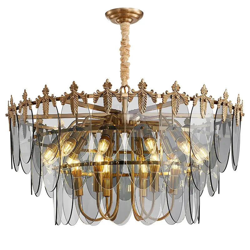 Contemporary Chandelier Luxury Modern Light Ceiling Lights Glass Metal Decorative Pendant Light for Home Hotel