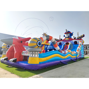 Tobogán Inflable Combinado con Zona de Saltos, Aventura de Robot Espacial, Parque Infantil con Temática del Espacio Exterior, <span class=keywords><strong>Alquiler</strong></span> Comercial para <span class=keywords><strong>Eventos</strong></span> al Aire Libre - Product Image 2