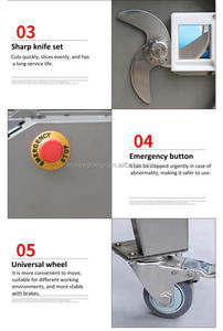 Coupeur de viande commercial avec deux lames spéciales pour couper le porc cuit au barbecue de viande - Product Image 3